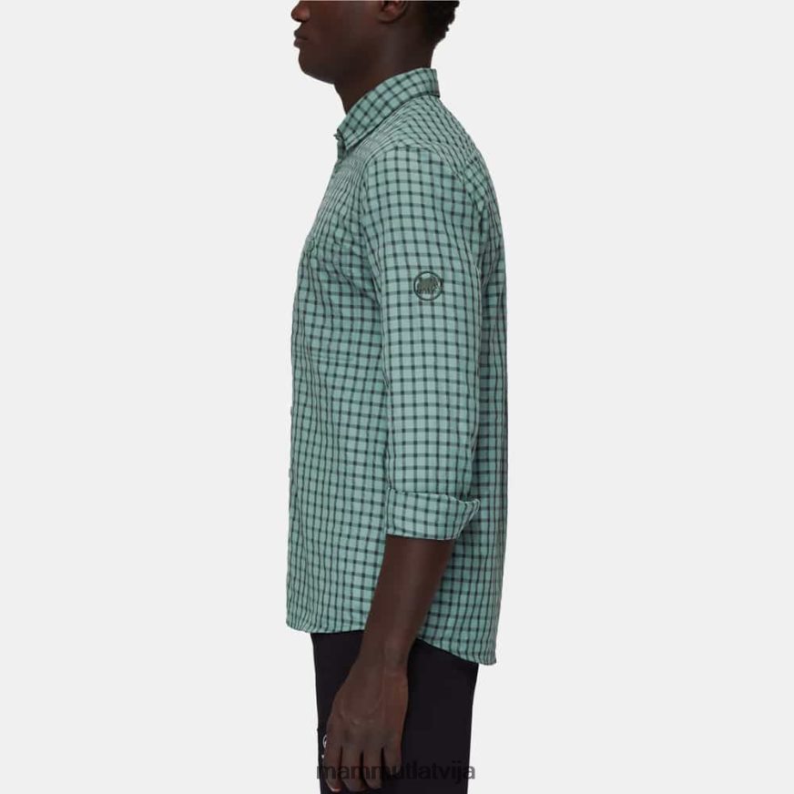 apģērbs Mammut krekls ar garām piedurknēm tumši nefrītu koki vīriešiem 2TN48T161