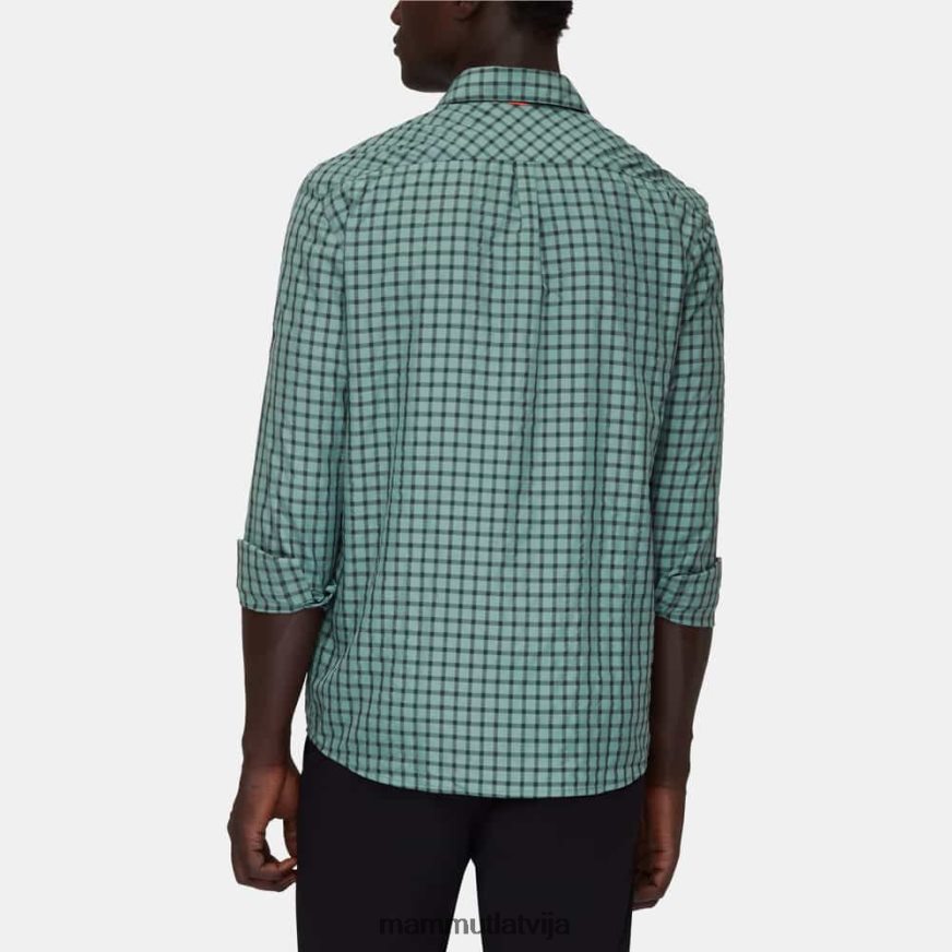 apģērbs Mammut krekls ar garām piedurknēm tumši nefrītu koki vīriešiem 2TN48T161