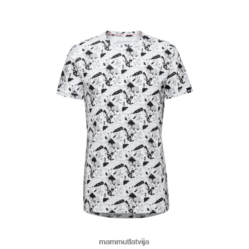 apģērbs Mammut massone t-kreklu kāpšanas aina balts melns vīriešiem 2TN48T258