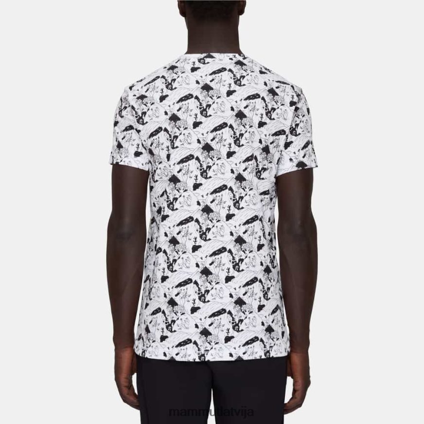 apģērbs Mammut massone t-kreklu kāpšanas aina balts melns vīriešiem 2TN48T258