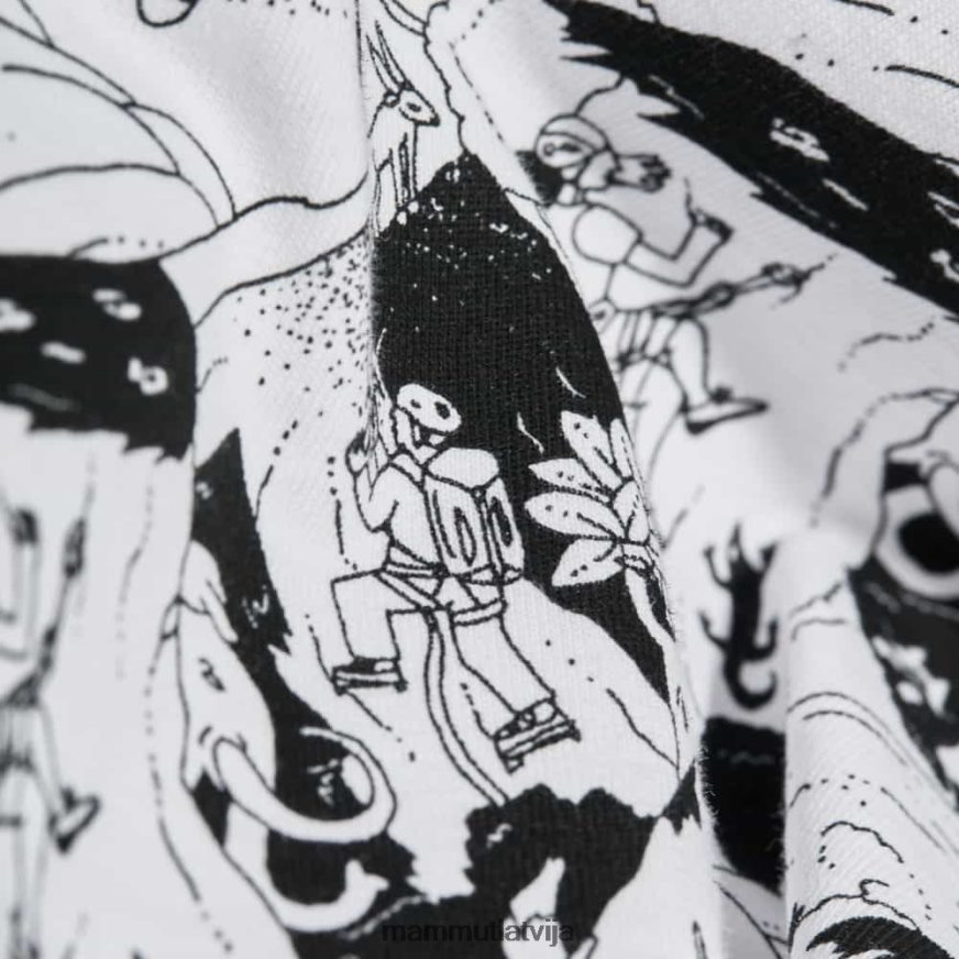 apģērbs Mammut massone t-kreklu kāpšanas aina balts melns vīriešiem 2TN48T258