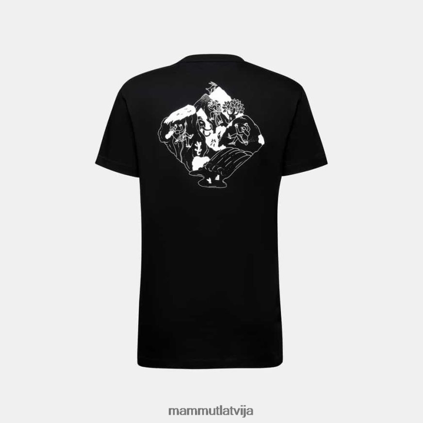 apģērbs Mammut massone t-kreklu klints melns vīriešiem 2TN48T111