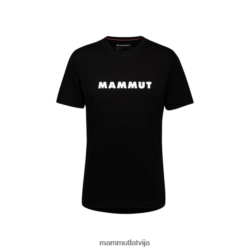 apģērbs Mammut t-krekla galvenais logotips melns vīriešiem 2TN48T954