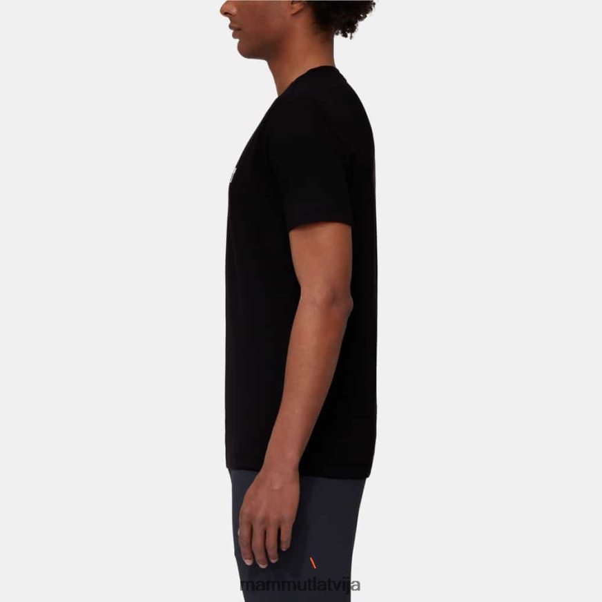 apģērbs Mammut t-krekla galvenais logotips melns vīriešiem 2TN48T954