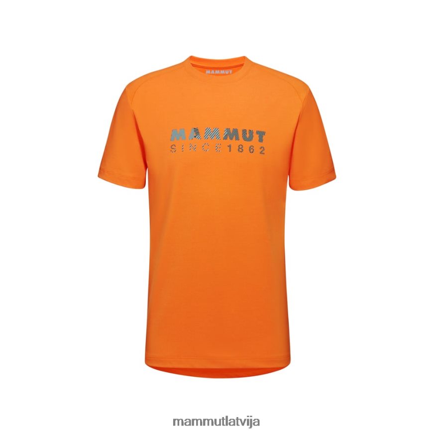 apģērbs Mammut trovat t-krekla logotips tumšais mandarīns vīriešiem 2TN48T882