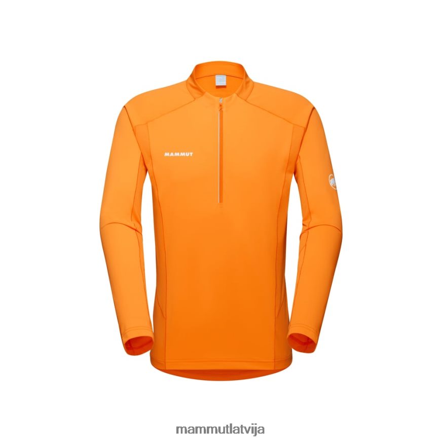 apģērbs Mammut aenergy fl puse ar rāvējslēdzēju garām piedurknēm mandarīns-tumšais mandarīns vīriešiem 2TN48T851