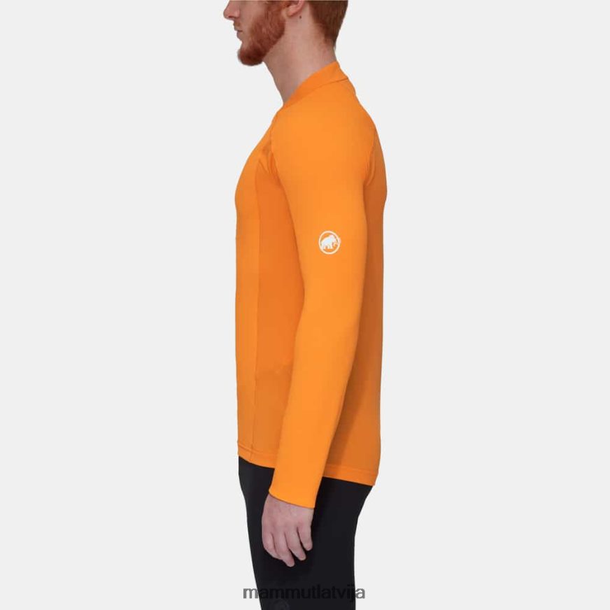 apģērbs Mammut aenergy fl puse ar rāvējslēdzēju garām piedurknēm mandarīns-tumšais mandarīns vīriešiem 2TN48T851