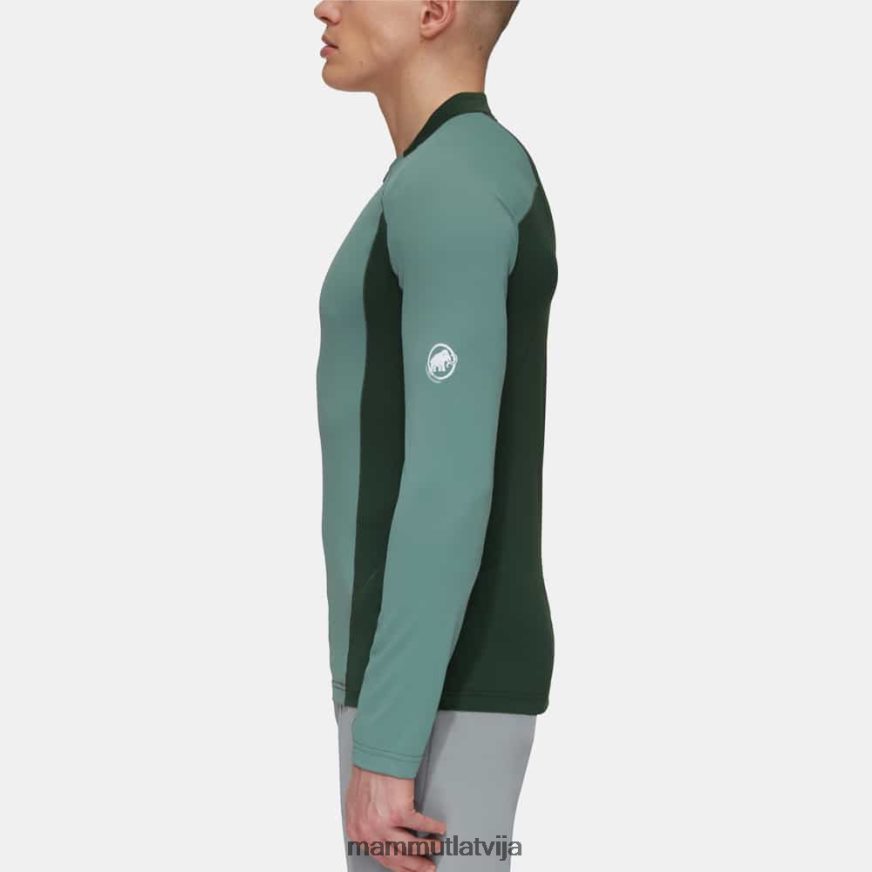 apģērbs Mammut aenergy fl puse ar rāvējslēdzēju garām piedurknēm tumši nefrītu koki vīriešiem 2TN48T849