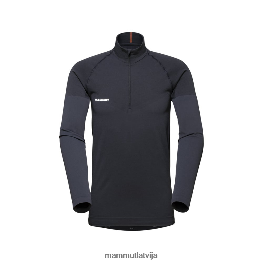 apģērbs Mammut pusgarās piedurknes ar rāvējslēdzēju melns vīriešiem 2TN48T223