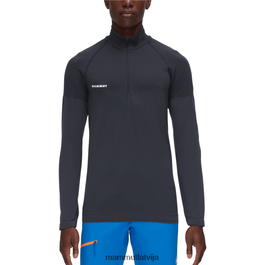 apģērbs Mammut pusgarās piedurknes ar rāvējslēdzēju melns vīriešiem 2TN48T223