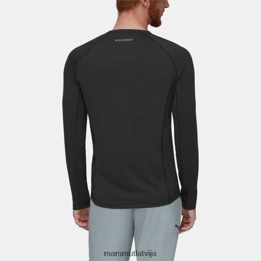 apģērbs Mammut selun fl longsleeve logo melns vīriešiem 2TN48T143