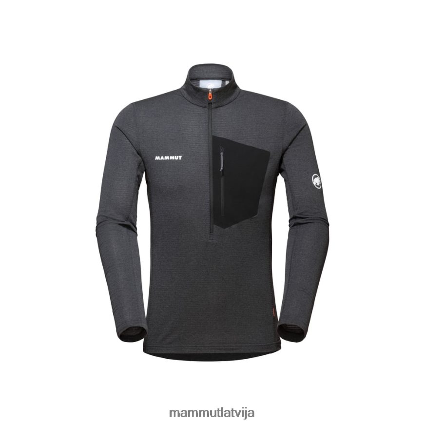 apģērbs Mammut aenergy light ml puse rāvējslēdzēja pull melns-fantoms vīriešiem 2TN48T937