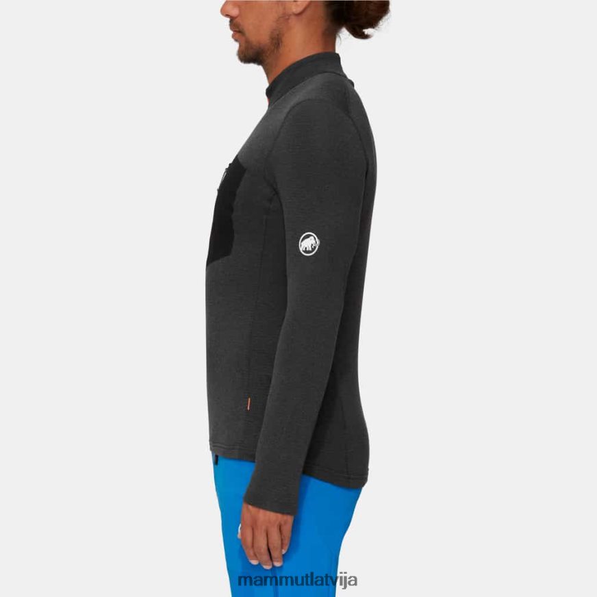 apģērbs Mammut aenergy light ml puse rāvējslēdzēja pull melns-fantoms vīriešiem 2TN48T937