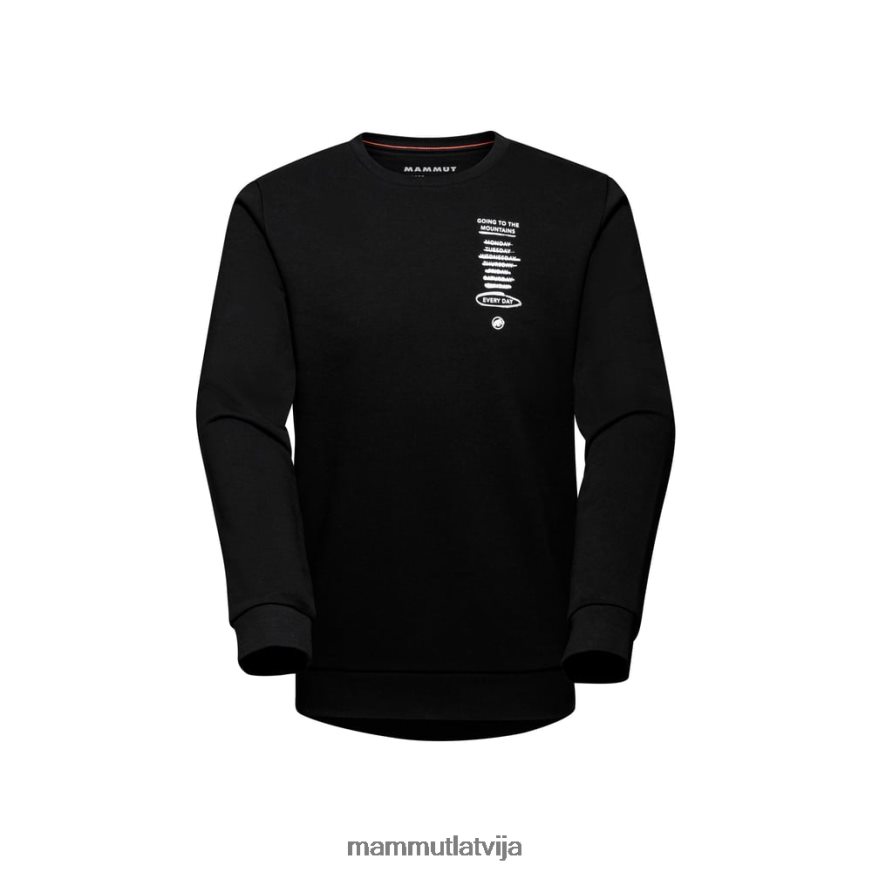 apģērbs Mammut core ml apkalpes kakla katru dienu melns vīriešiem 2TN48T245