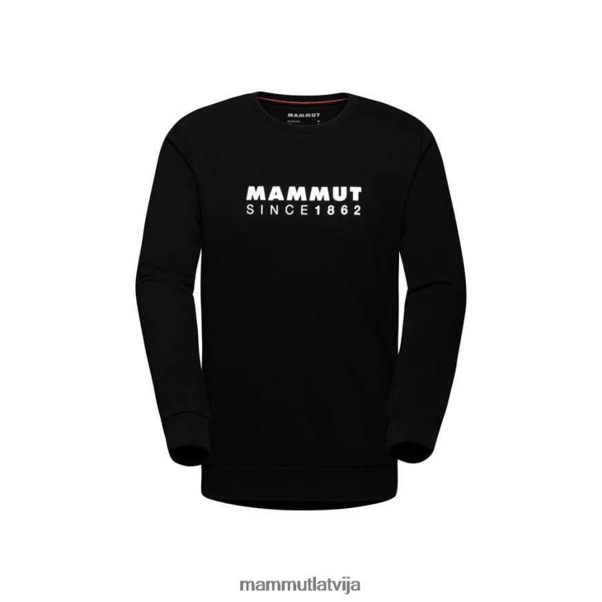 apģērbs Mammut core ml apkalpes kakla logotips melns vīriešiem 2TN48T1036