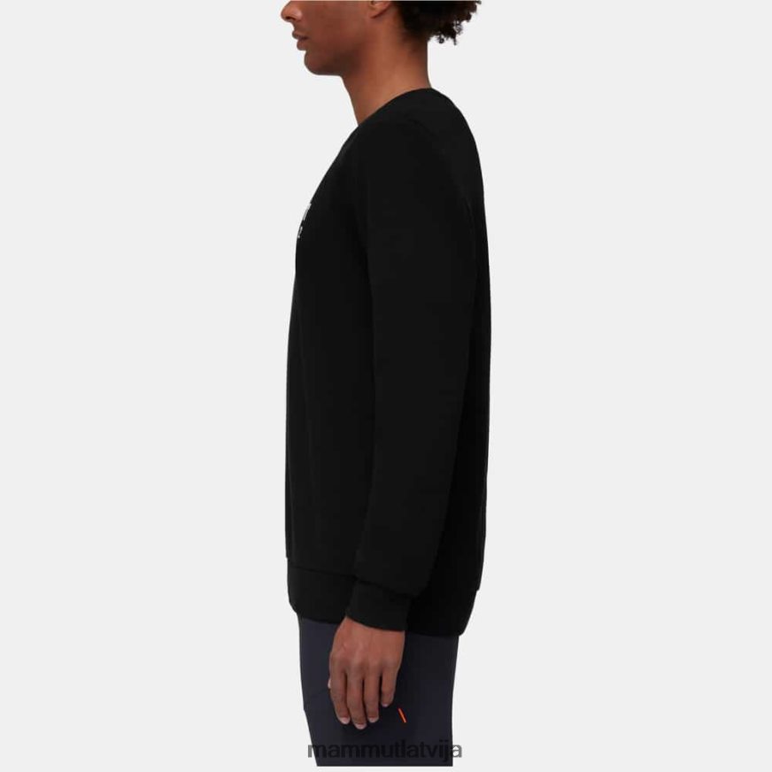 apģērbs Mammut core ml apkalpes kakla logotips melns vīriešiem 2TN48T1036