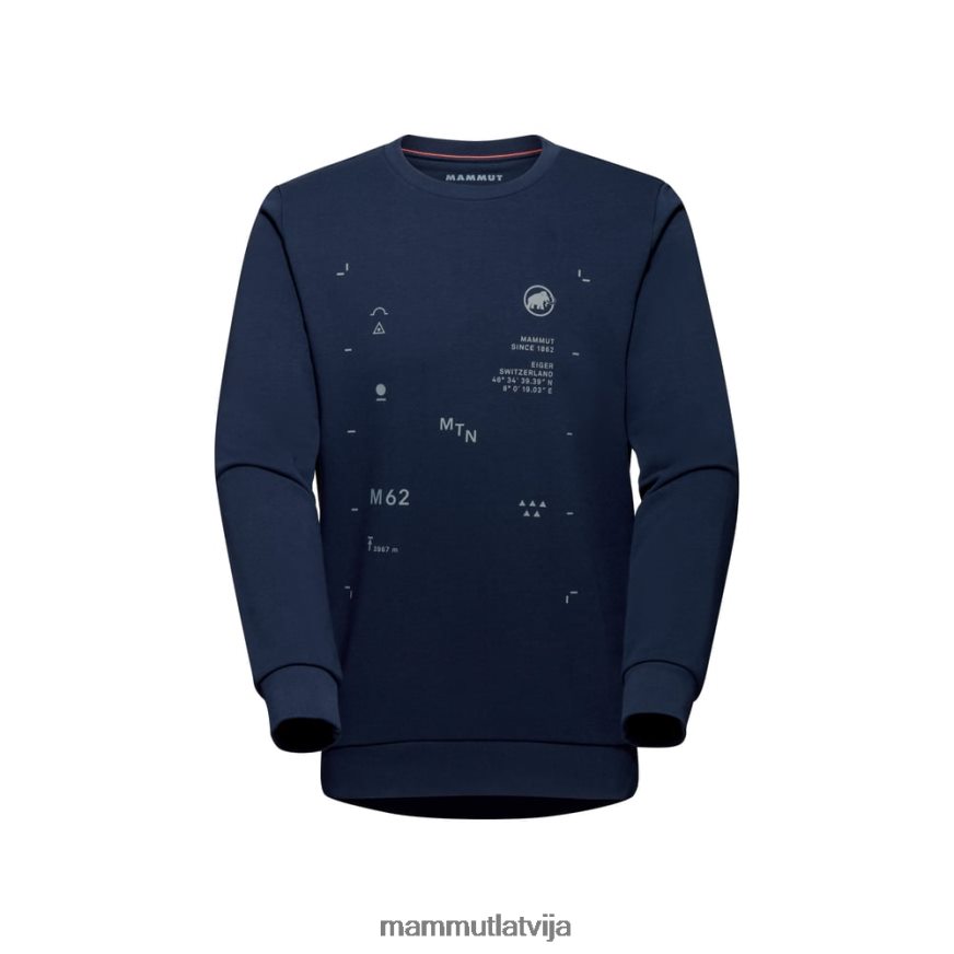 apģērbs Mammut core ml crew neck pīķa jūras vīriešiem 2TN48T873