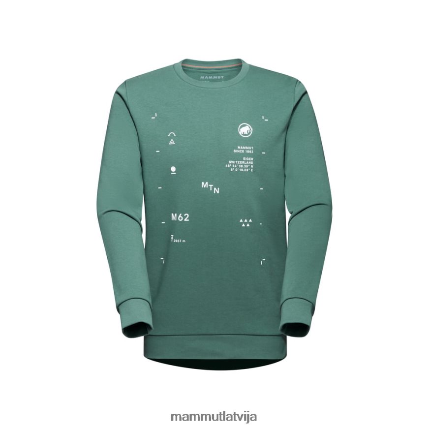 apģērbs Mammut core ml crew neck pīķa tumšs skuķis vīriešiem 2TN48T144