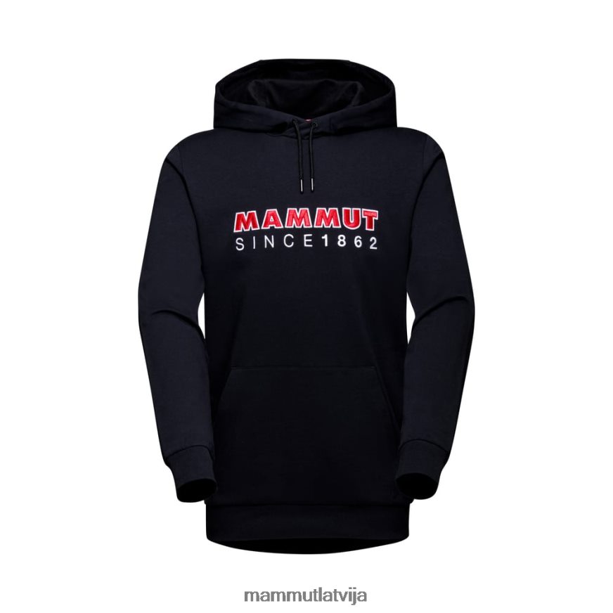 apģērbs Mammut ml hoody logo melni pikanti vīriešiem 2TN48T260
