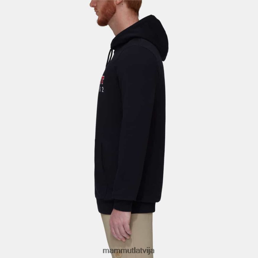 apģērbs Mammut ml hoody logo melni pikanti vīriešiem 2TN48T260